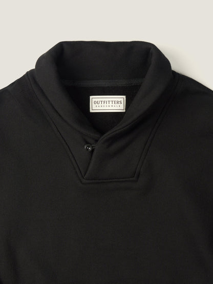SHAWL COLLAR SWEATSHIRT [ Deep Black ]