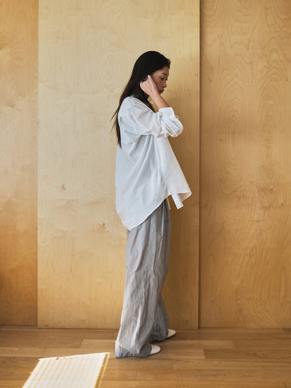 MARTHA LIGHT COTTON SHIRT [ Pure White ]