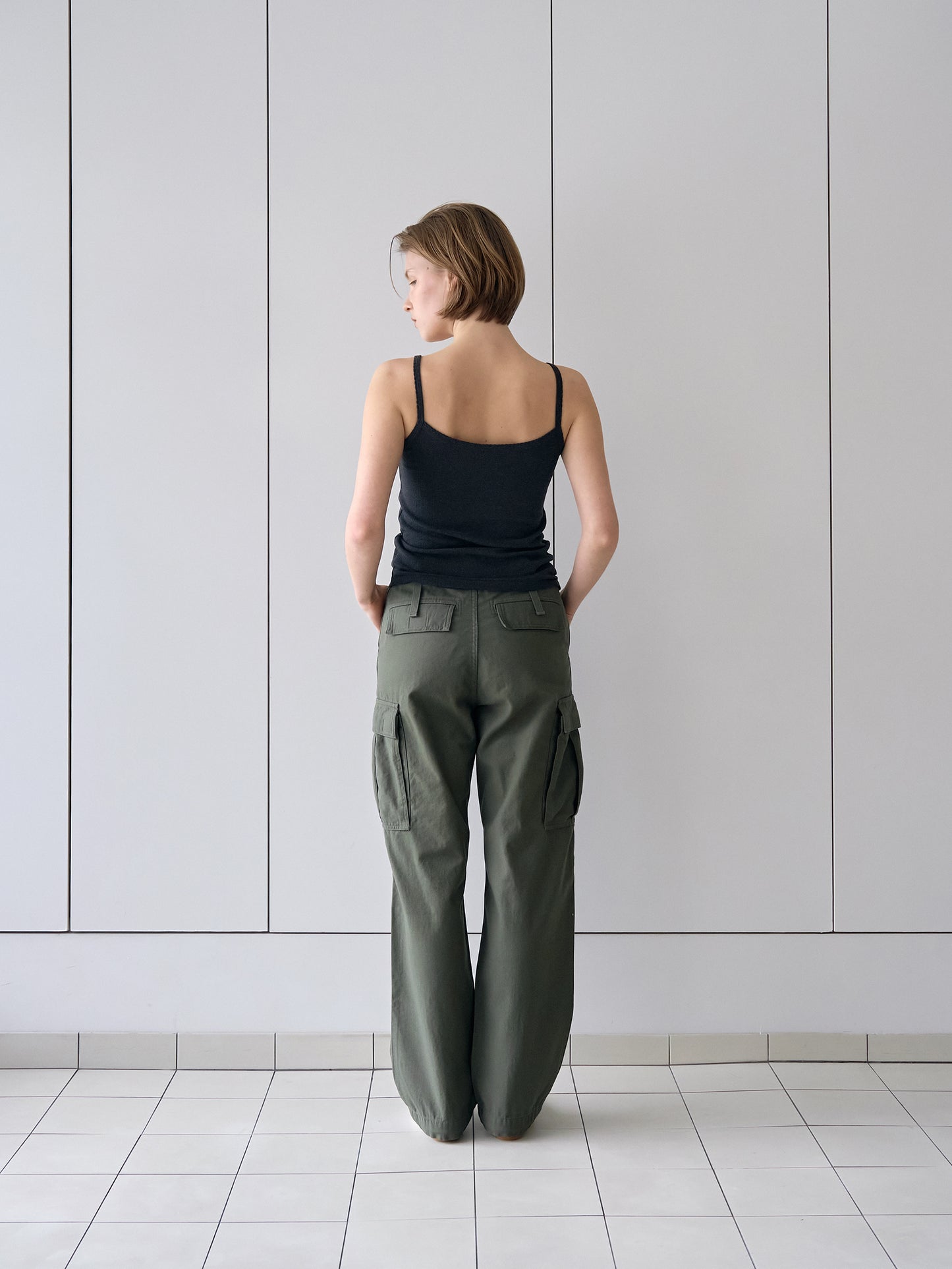 EASE WASHED CARGO PANTS [ Washed Khaki ]