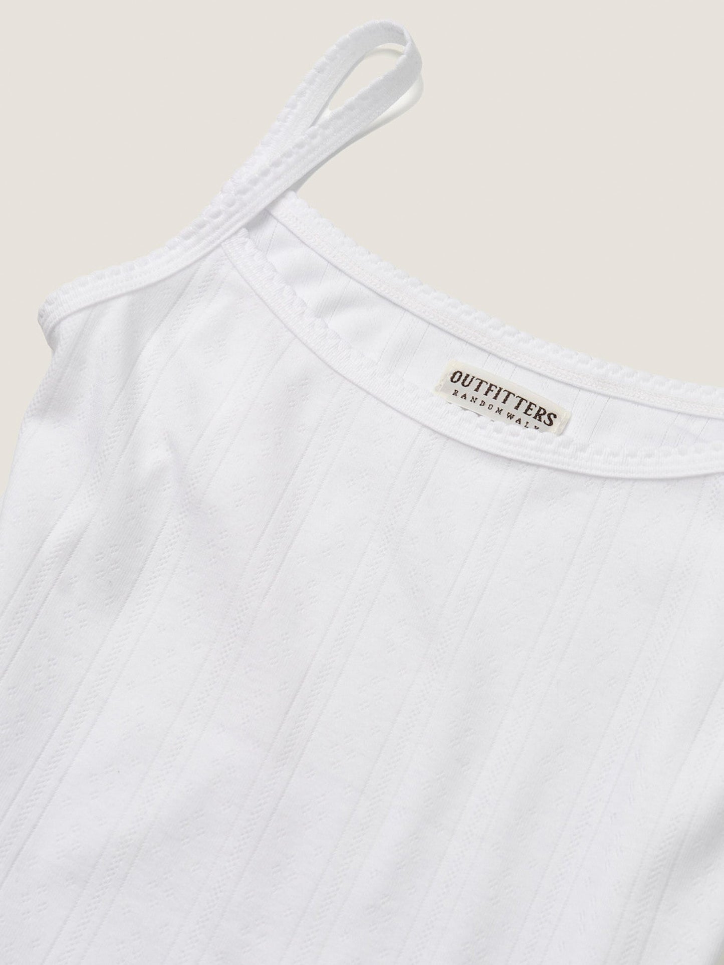 SCALLOPED TRIM SLEEVELESS [ White ]