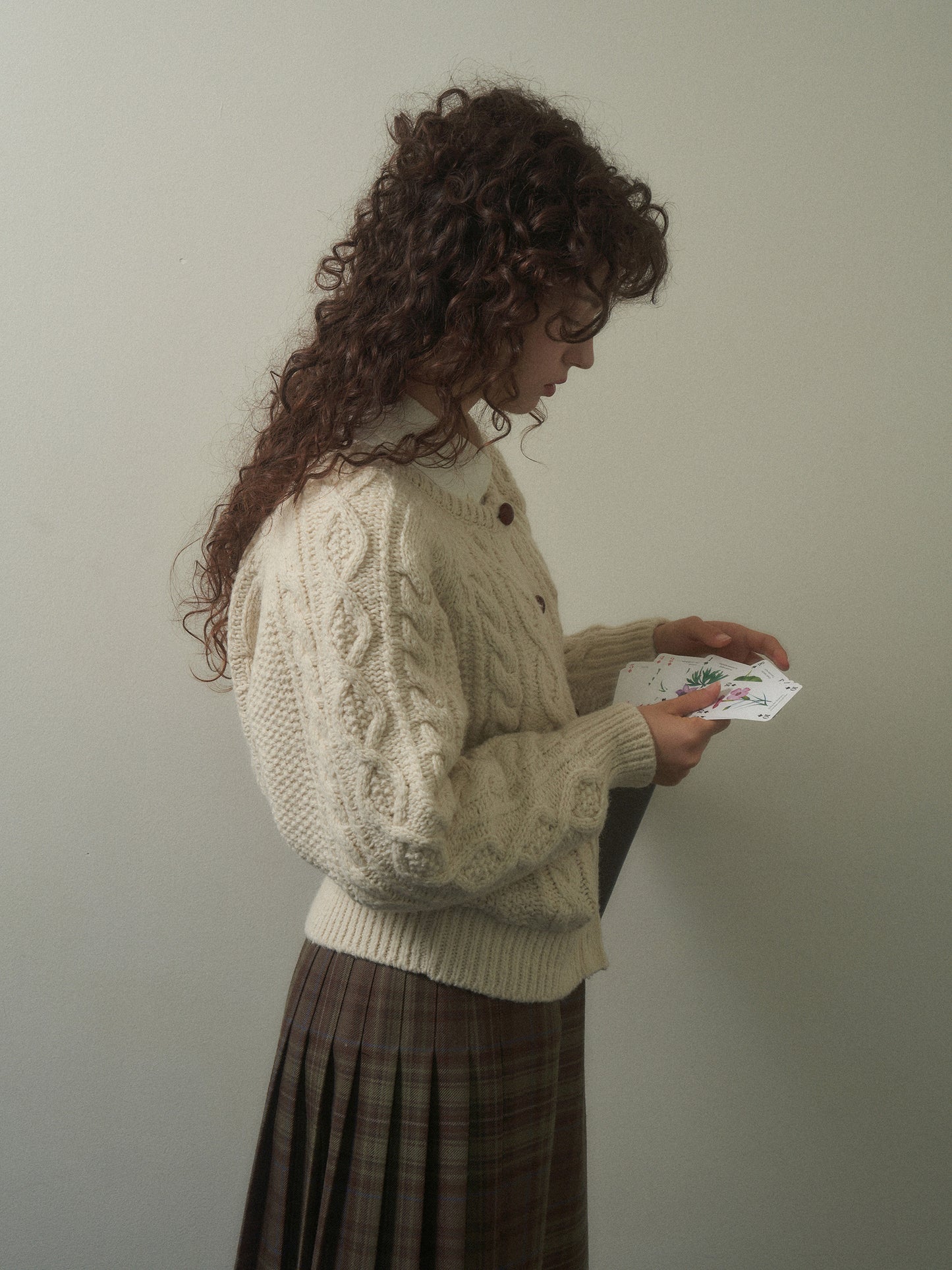 (-20%) CREAM TEA CABLE CARDIGAN [ Cream ]