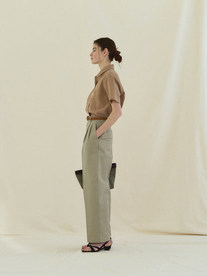 (-30%) ARIZONA CHECK SHIRT [ Brick Beige ] Organic Cotton