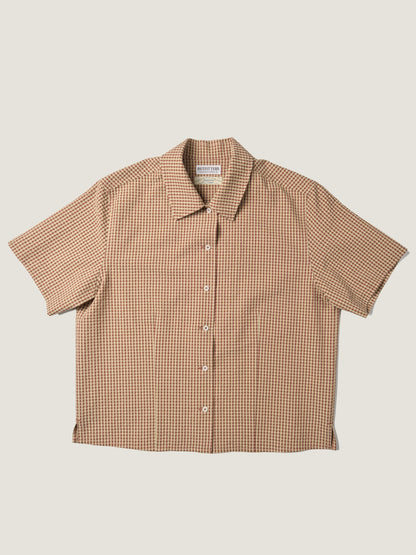 (-30%) ARIZONA CHECK SHIRT [ Brick Beige ] Organic Cotton