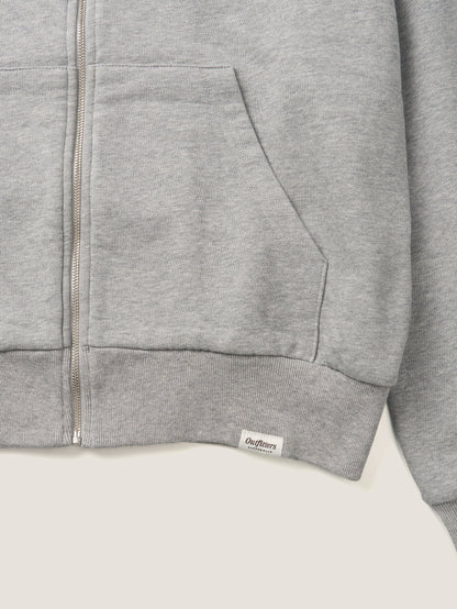 PARK FULL ZIP HOODIE [ Heather Grey ]