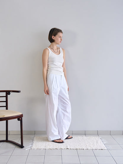 SOFT STRETCH SLEEVELESS [ White ]