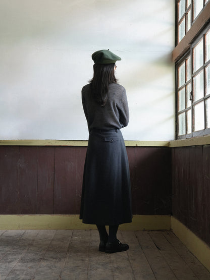 RUSTLE WOOL TURTLE TOP [ Blend Charcoal ]