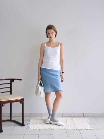 SCALLOPED TRIM SLEEVELESS [ White ]