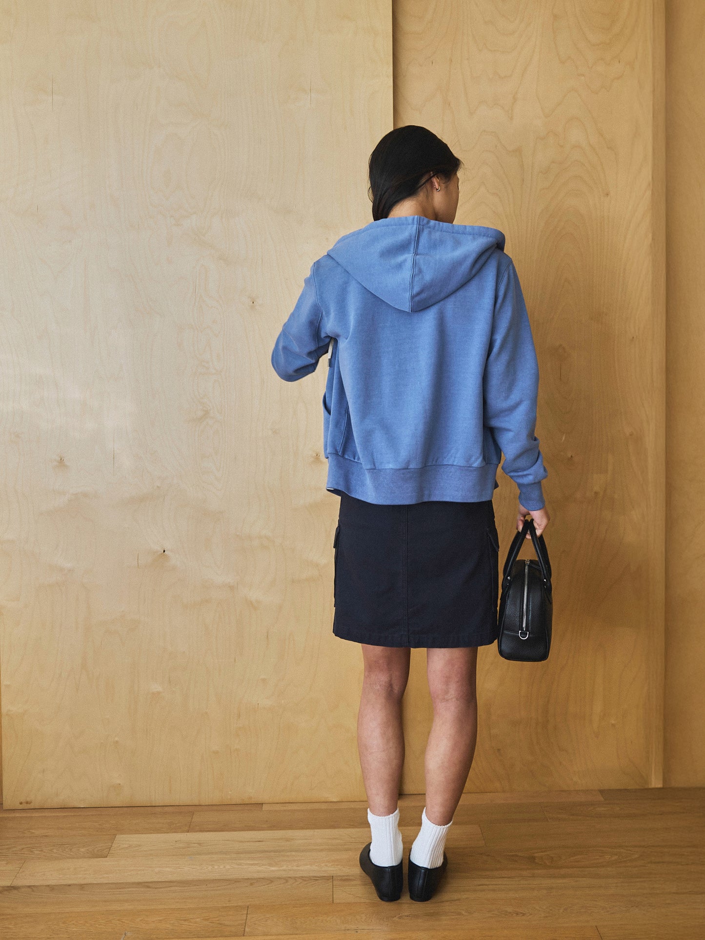 PARK FULL ZIP HOODIE [ Sea Blue ]