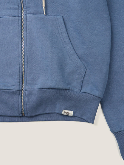 PARK FULL ZIP HOODIE [ Sea Blue ]