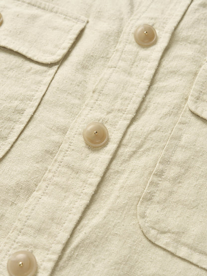 CAROLINE SILK LINEN JACKET [ Natural ]