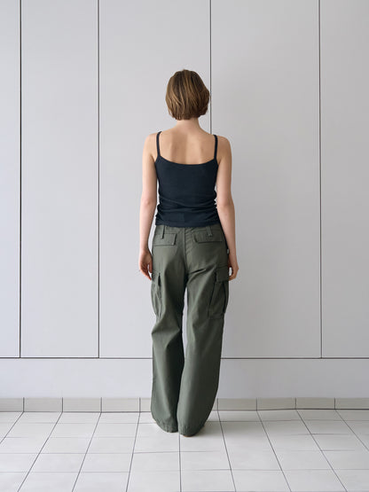 EASE WASHED CARGO PANTS [ Washed Khaki ]
