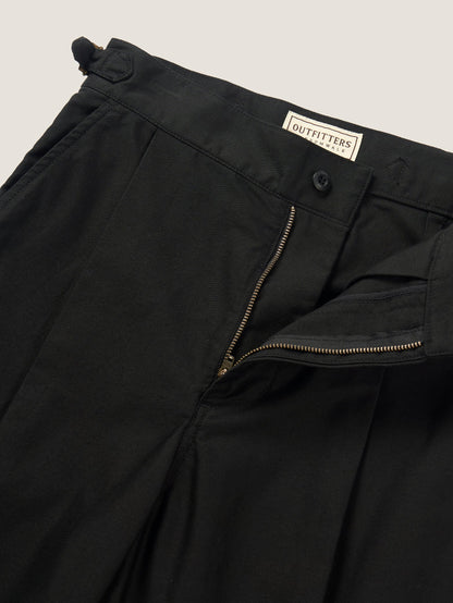 50's ITALIAN ARMY CHINO PANTS [ Rich Black ]
