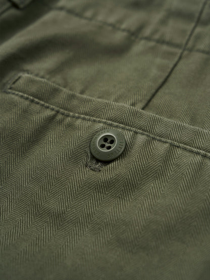 LILY UTILITY CARGO SKIRT [ Herringbone Khaki ]