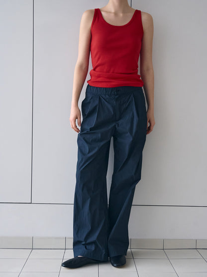 ROSA EASY COTTON PANTS [ Deep Navy ]