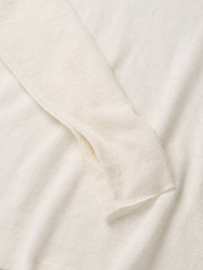 RUSTLE WOOL TURTLE TOP [ Warm Ivory ]