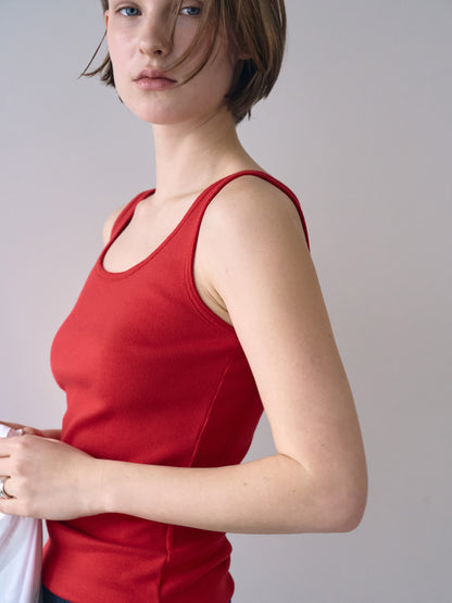 SOFT STRETCH SLEEVELESS [ Rouge ]