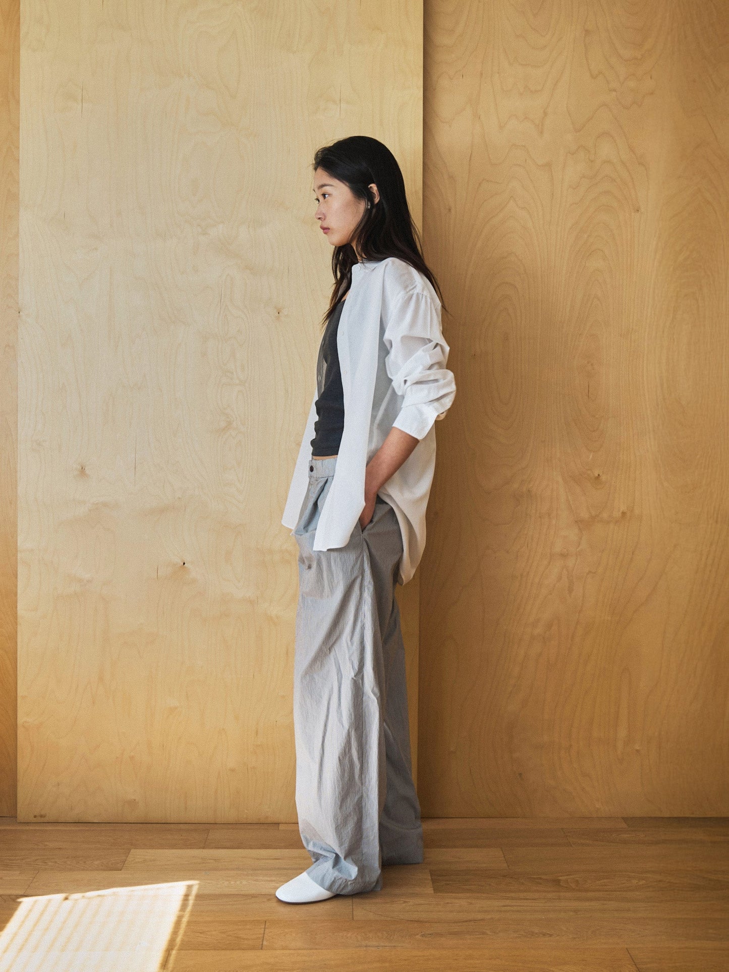 ROSA EASY COTTON PANTS [ Stripe ]
