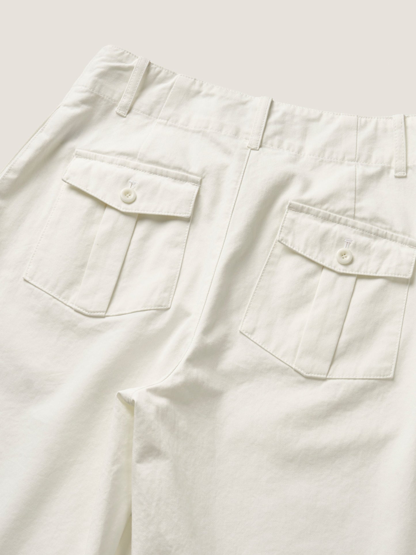 LENTO BERMUDA SHORTS [ Washed White ]