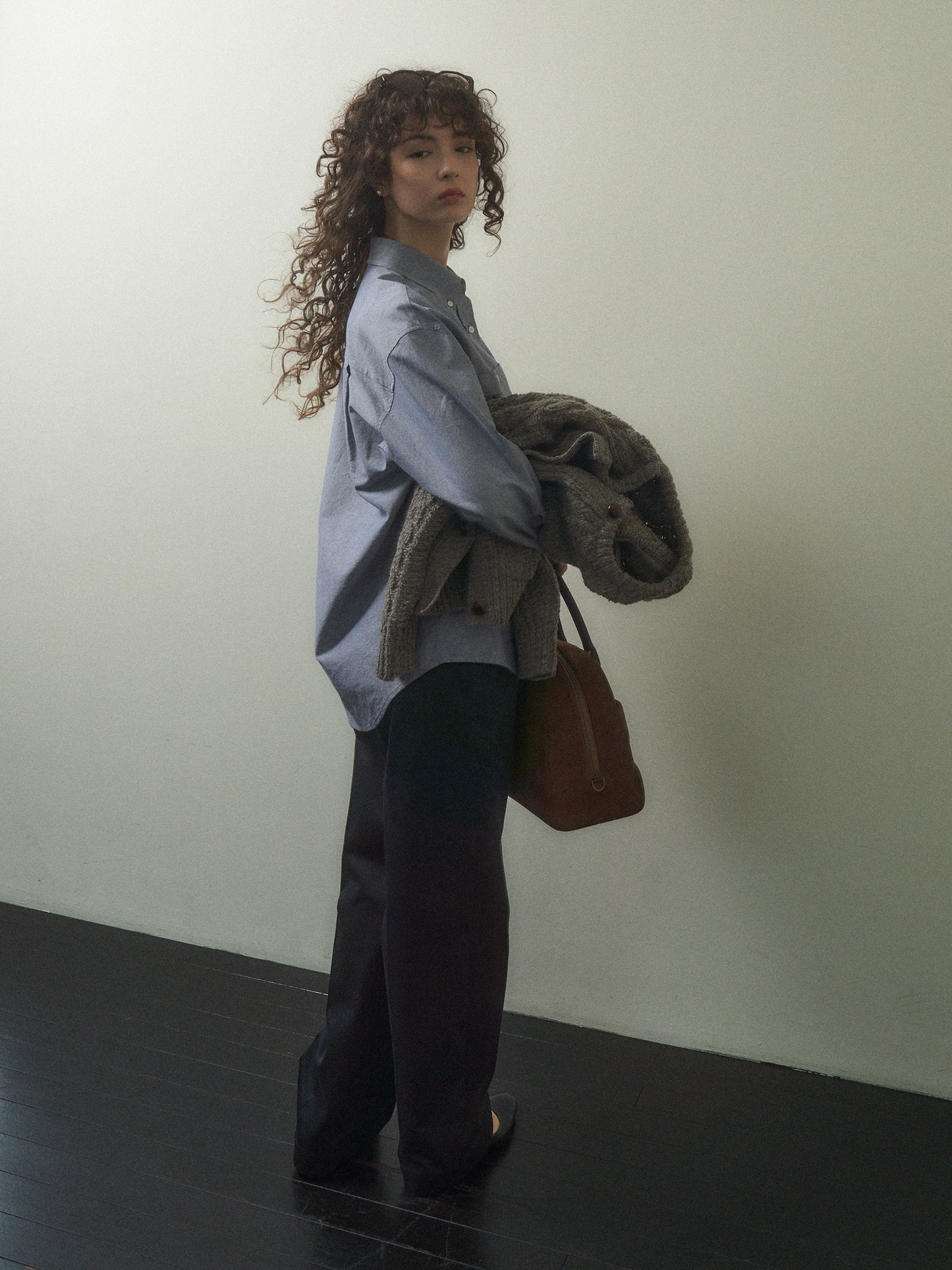 2 POCKET BUTTON DOWN SHIRT [ Navy Oxford ]