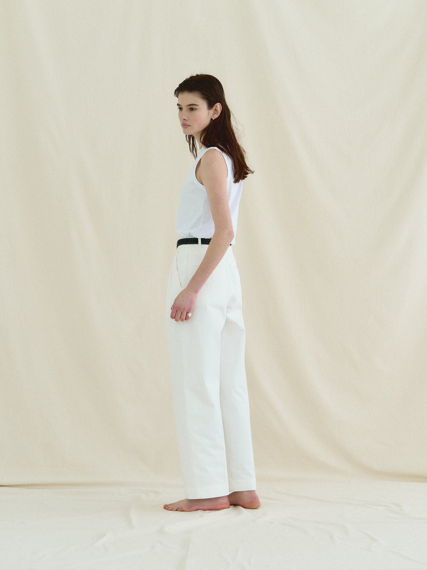 MICHELLE COTTON SLEEVELESS [ White ]