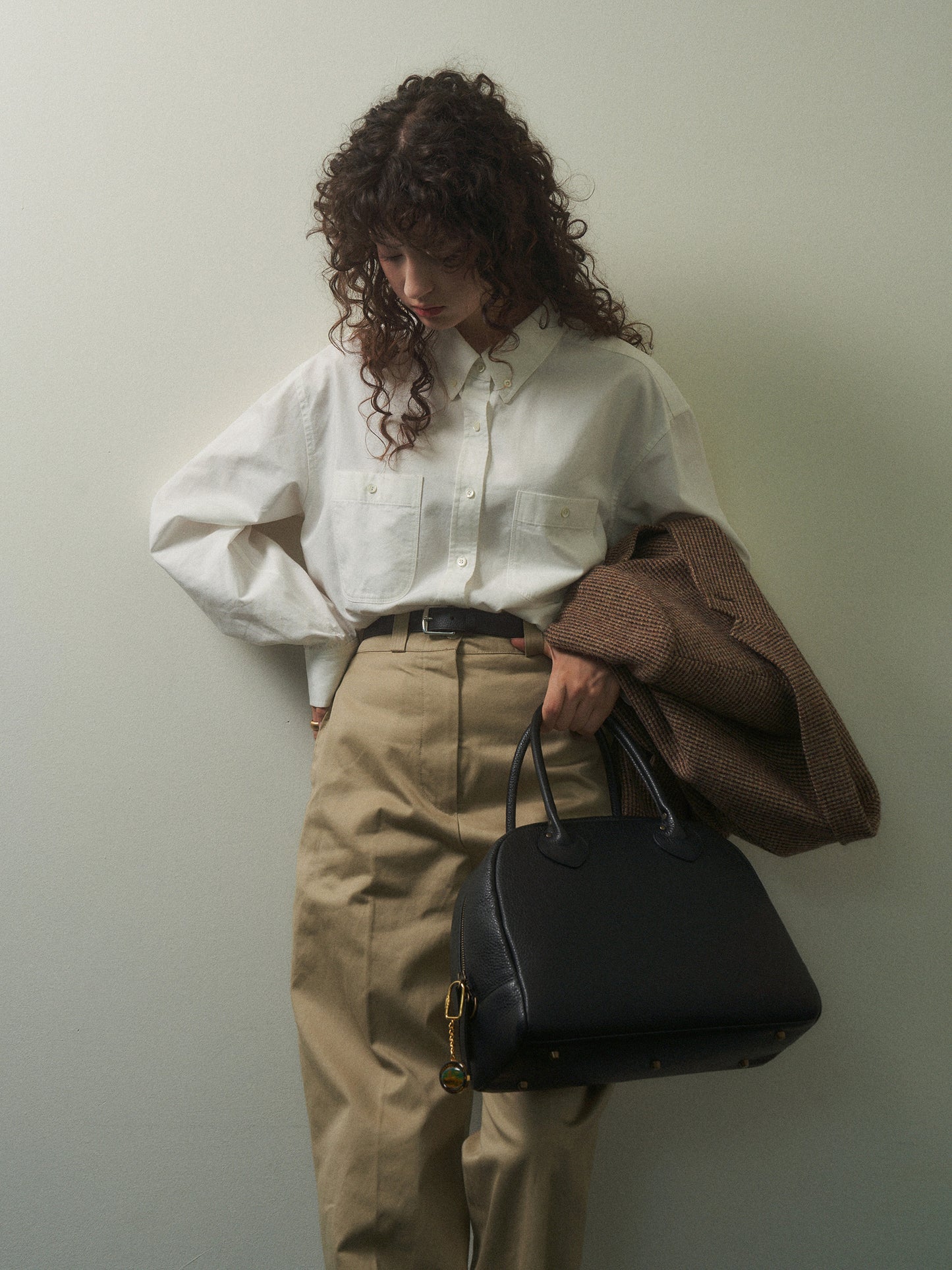 2 POCKET BUTTON DOWN SHIRT [ White Cotton ]