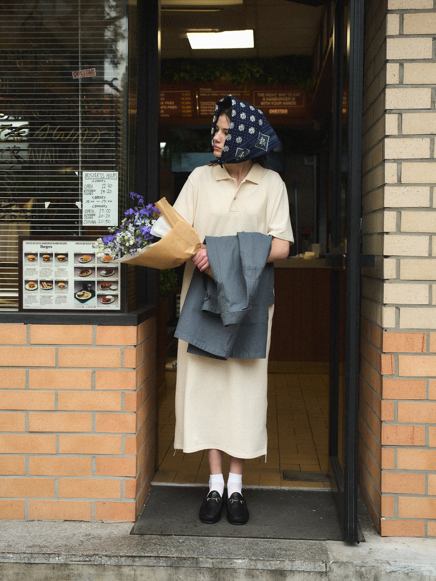 (-30%) COURT PIQUE COTTON DRESS [ Soft Cream ]