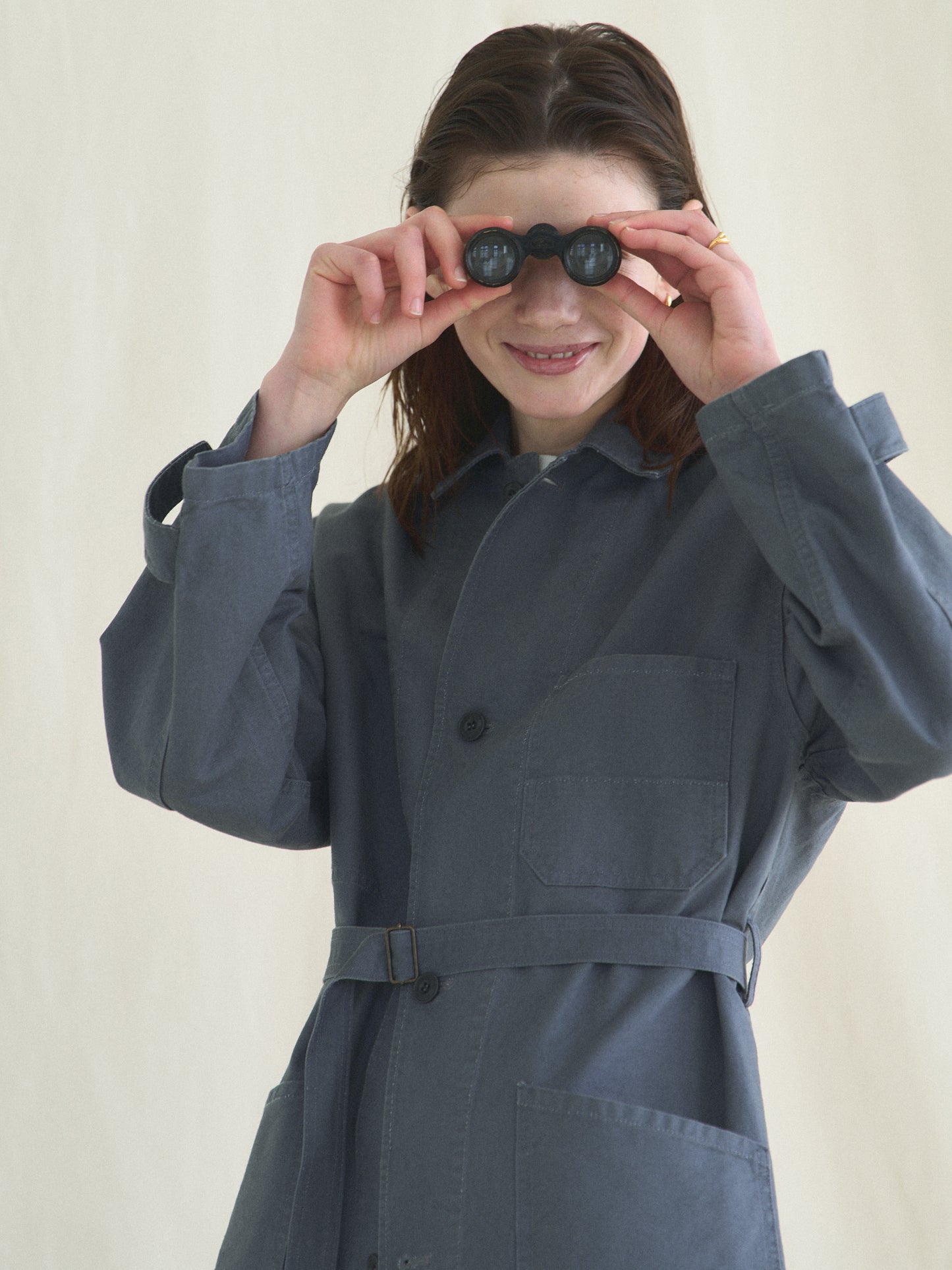 (-30%) ATELIER LONG JACKET [ Smokey Blue ]
