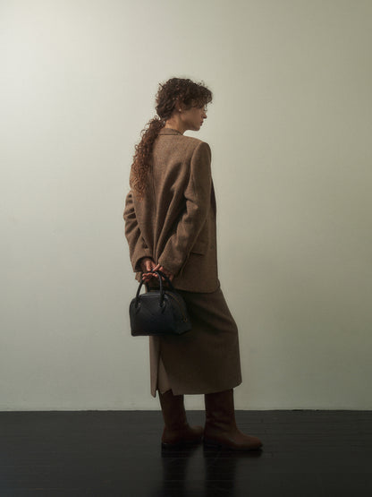 (-20%) DIANA TWEED BLAZER [ Country Check ]