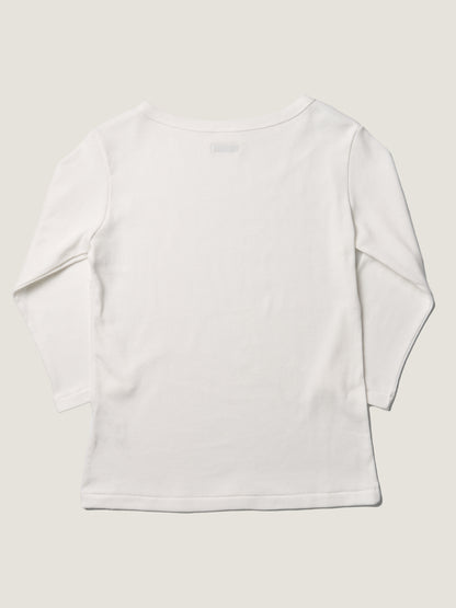 SOFTNESS 3/4 SLEEVE TEE [ White ] - 2nd Restock