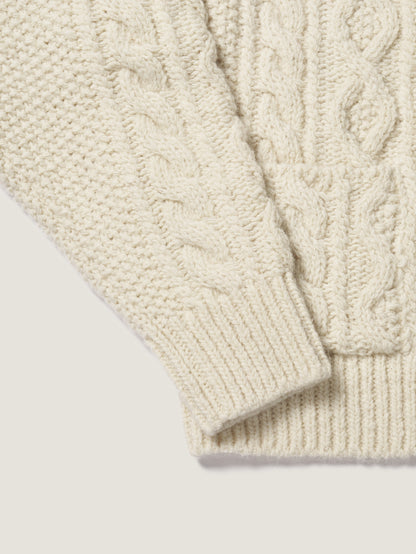 (-20%) CREAM TEA CABLE CARDIGAN [ Cream ]