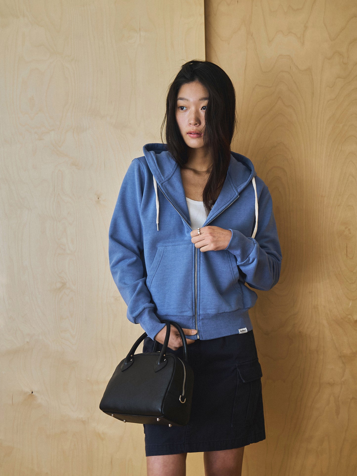 PARK FULL ZIP HOODIE [ Sea Blue ]