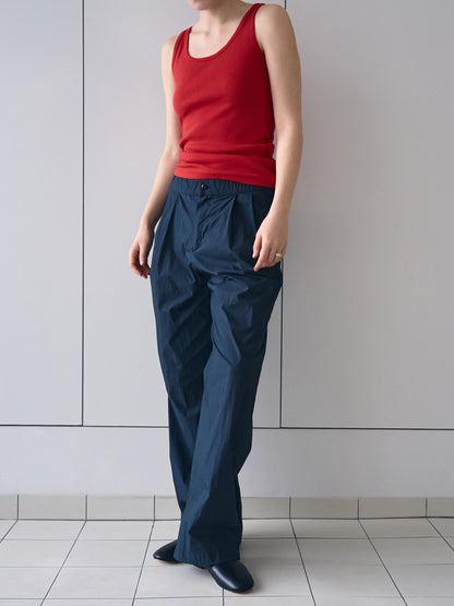 ROSA EASY COTTON PANTS [ Deep Navy ]