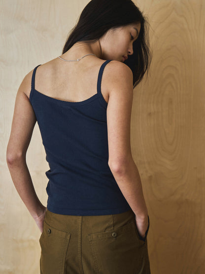 SCALLOPED TRIM SLEEVELESS [ Midnight Blue ]