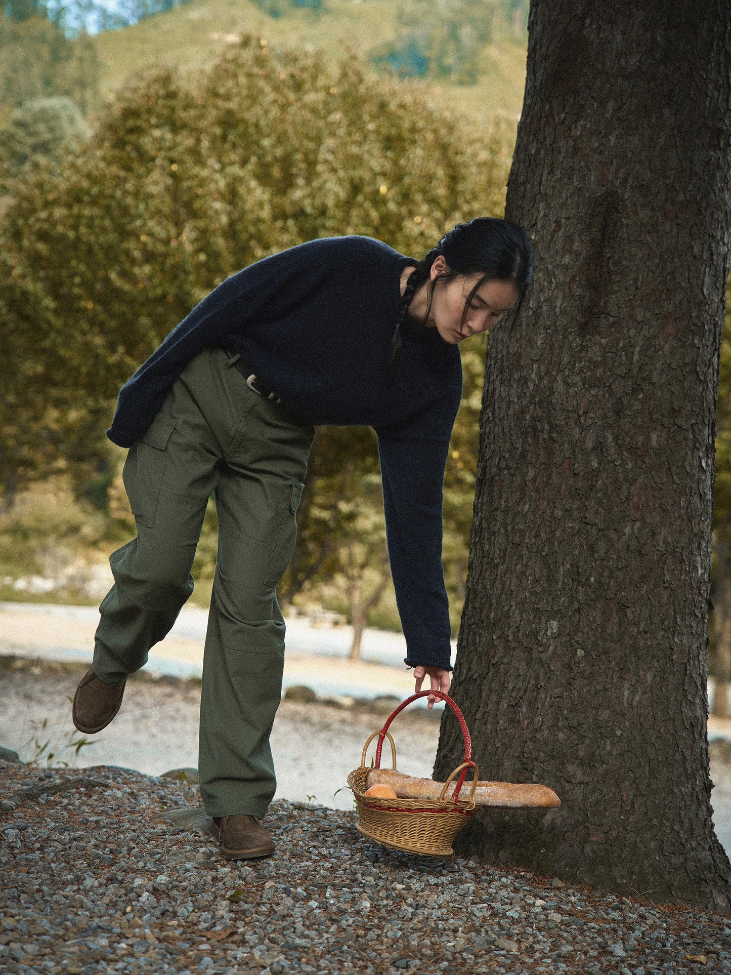 EASE WASHED CARGO PANTS [ Washed Khaki ]