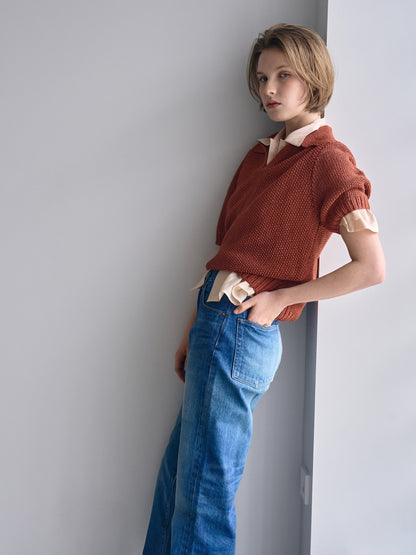 LOW GAUGE SKIPPER SWEATER New Season [ Terracotta Red ]