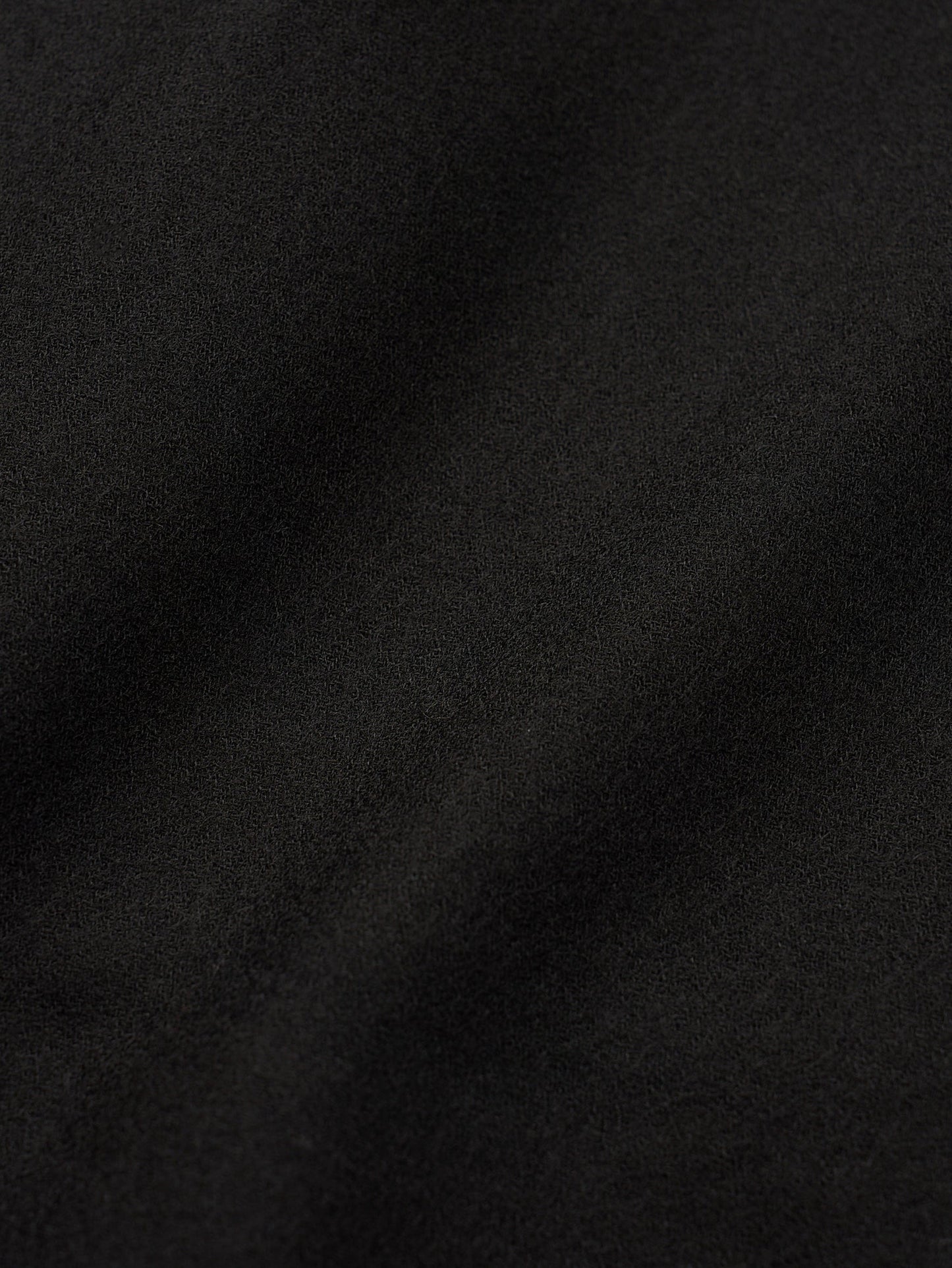 SIDE BUTTON WOOL CRAPE SKIRT [ Classic Black ]