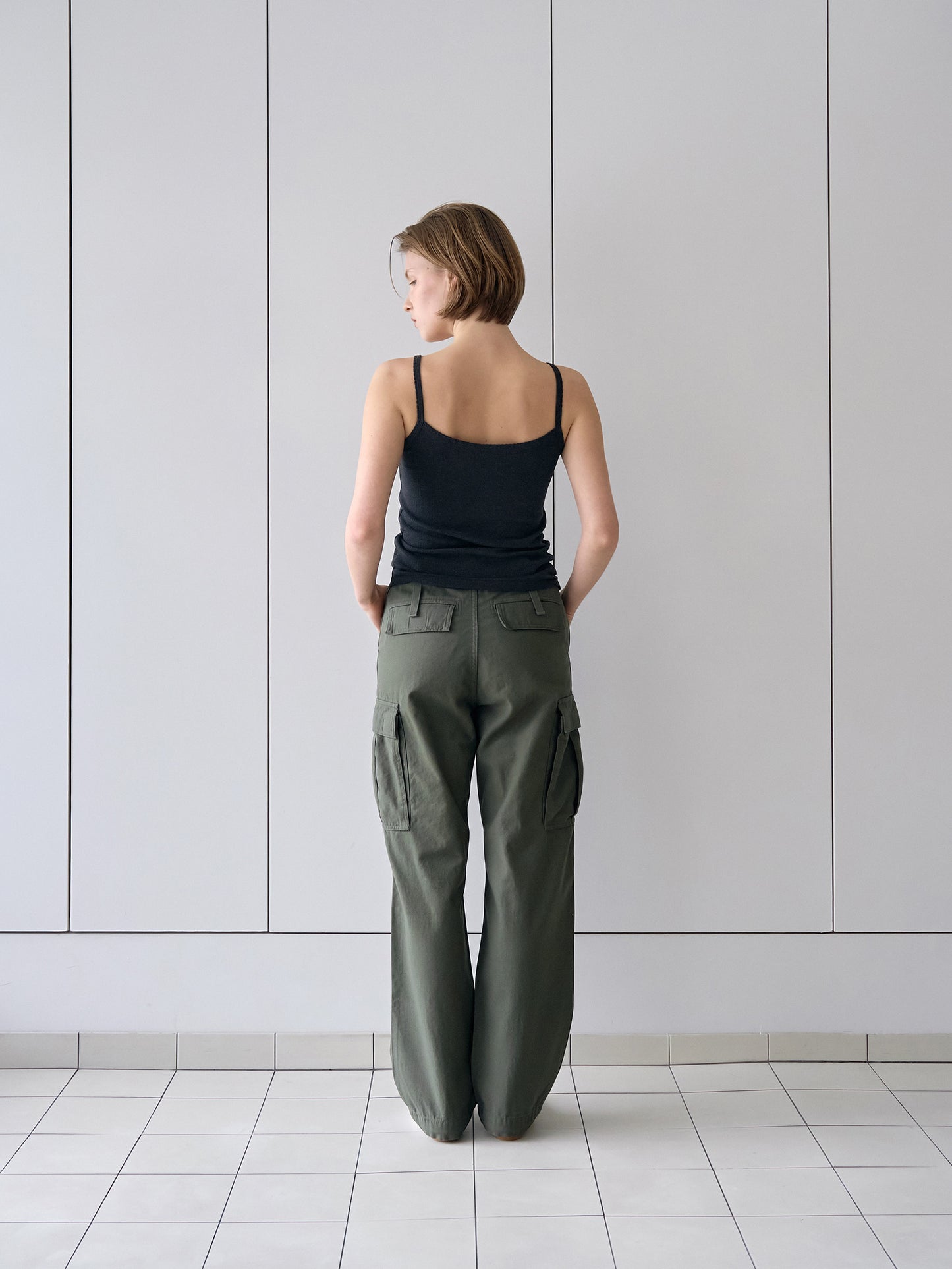 SCALLOPED TRIM SLEEVELESS [ Blend Gray ]