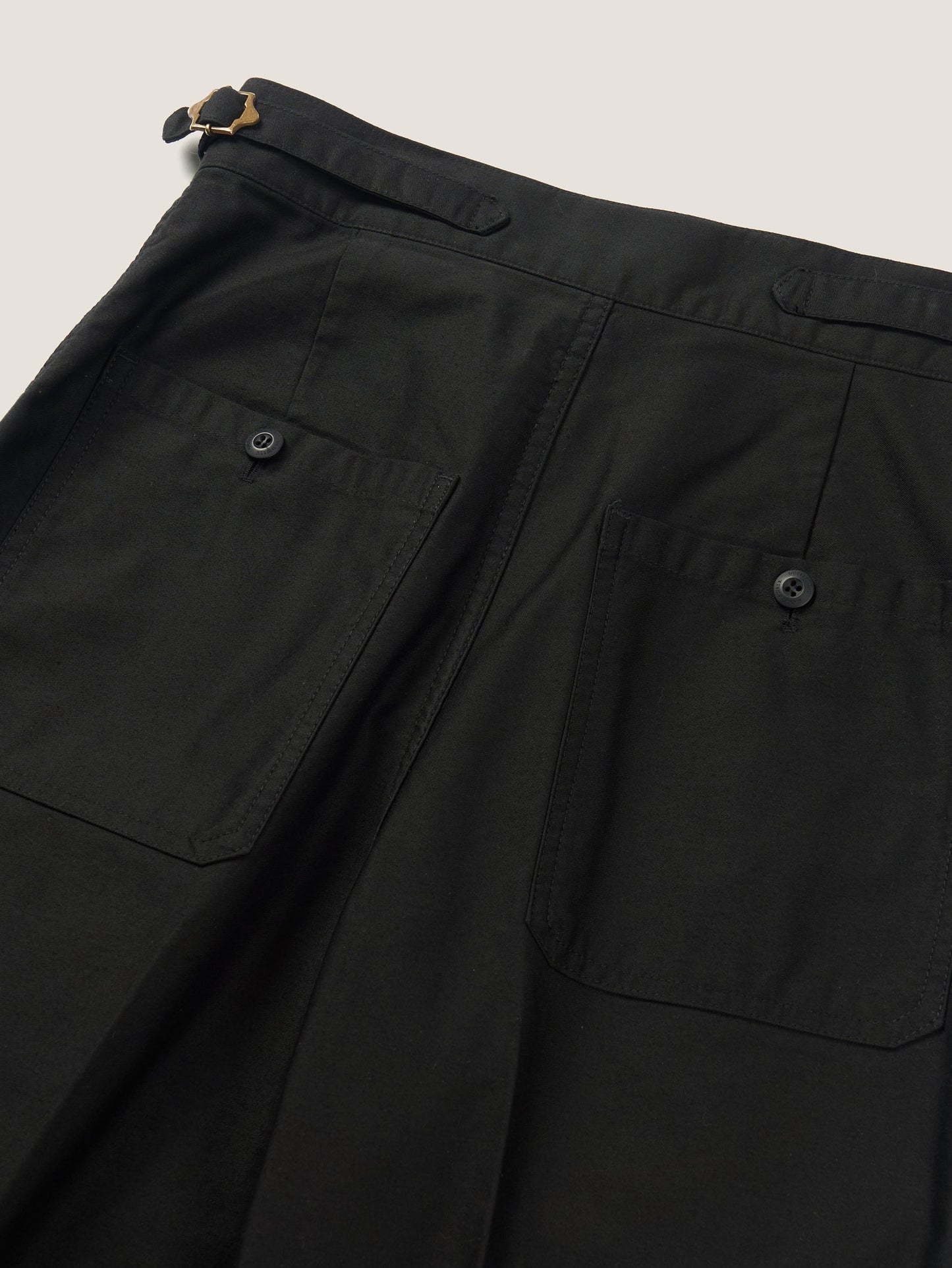 50's ITALIAN ARMY CHINO PANTS [ Rich Black ]