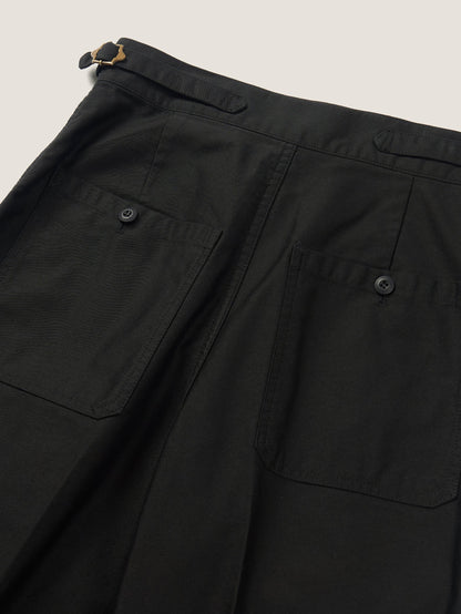 50's ITALIAN ARMY CHINO PANTS [ Rich Black ]