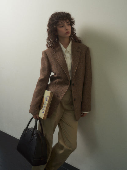 (-20%) DIANA TWEED BLAZER [ Country Check ]