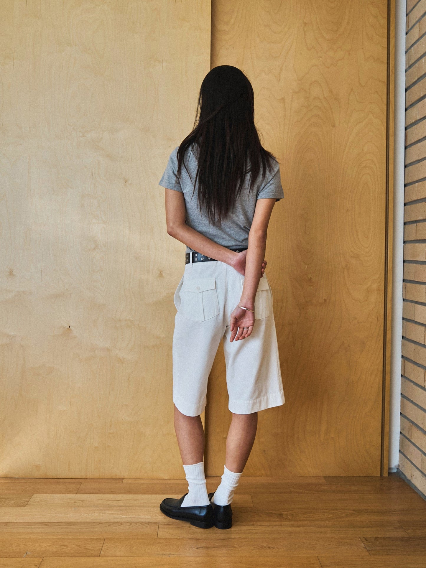 LENTO BERMUDA SHORTS [ Washed White ]