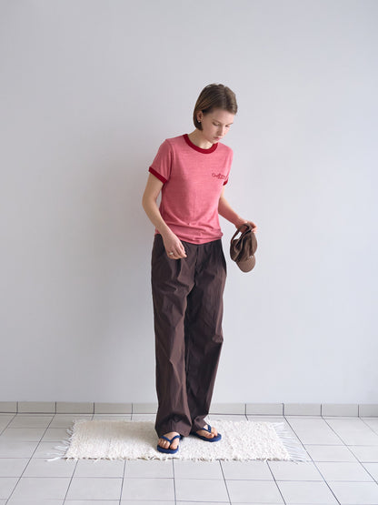 ROSA EASY COTTON PANTS [ Brown ]