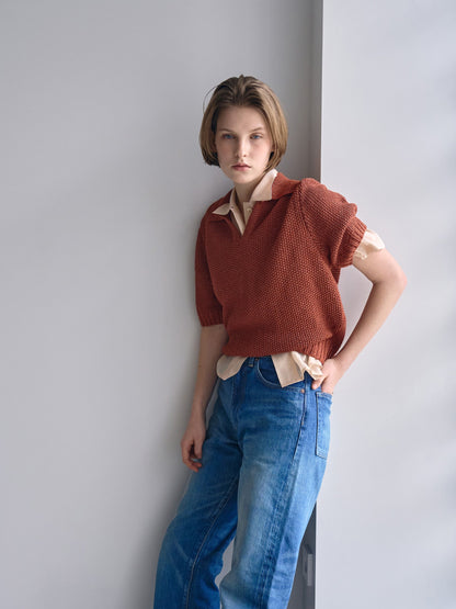 LOW GAUGE SKIPPER SWEATER New Season [ Terracotta Red ]