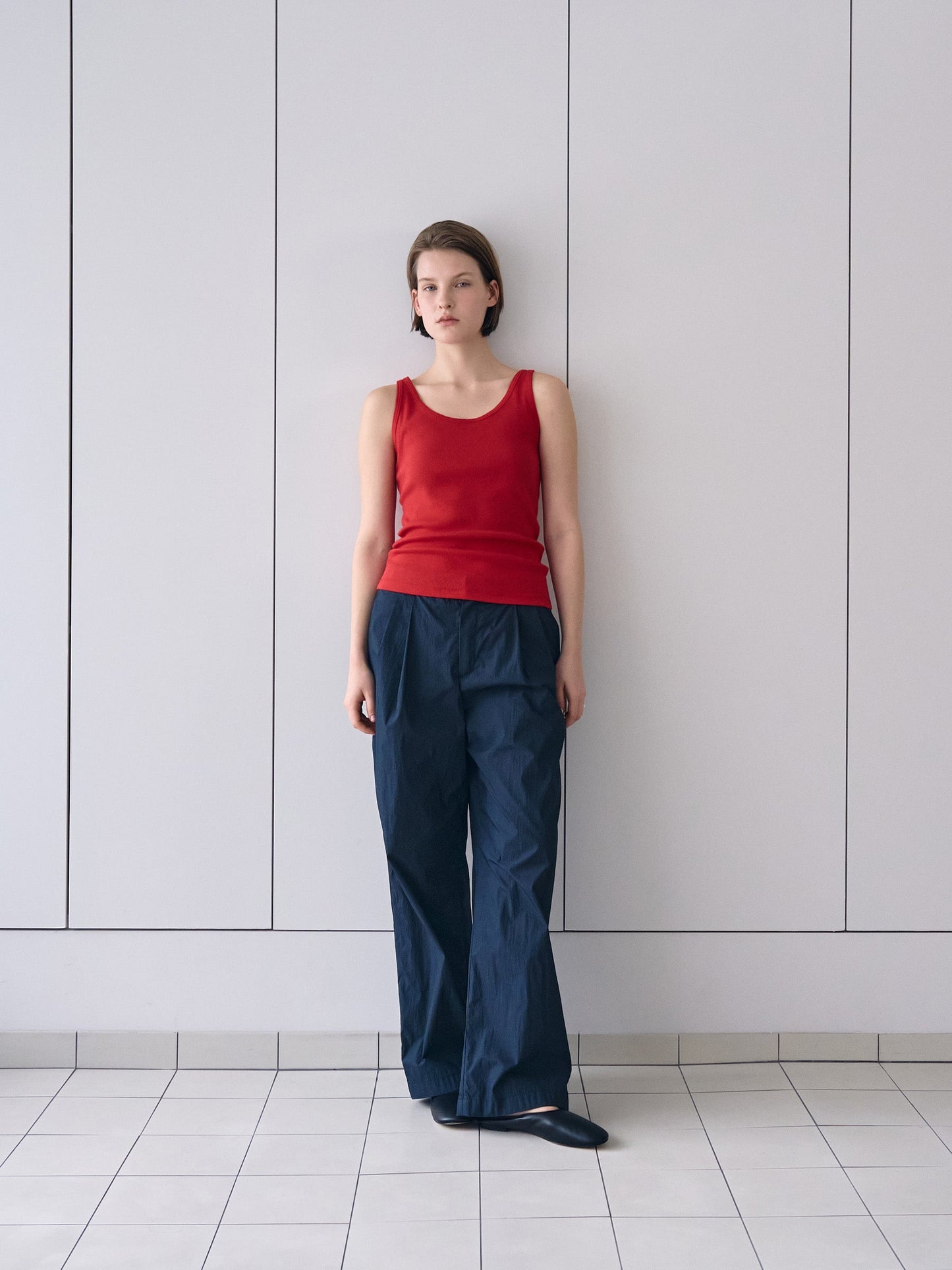 ROSA EASY COTTON PANTS [ Deep Navy ]