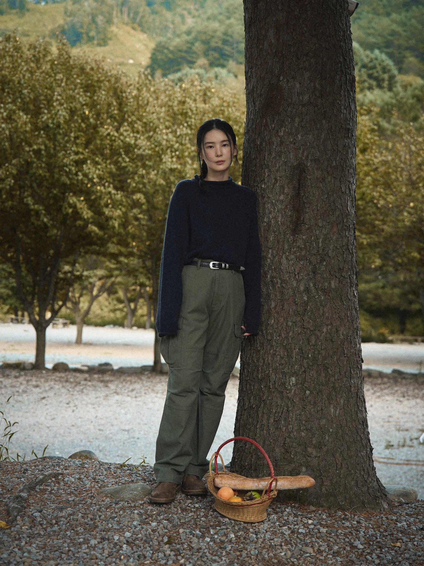 EASE WASHED CARGO PANTS [ Washed Khaki ]