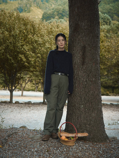 EASE WASHED CARGO PANTS [ Washed Khaki ]