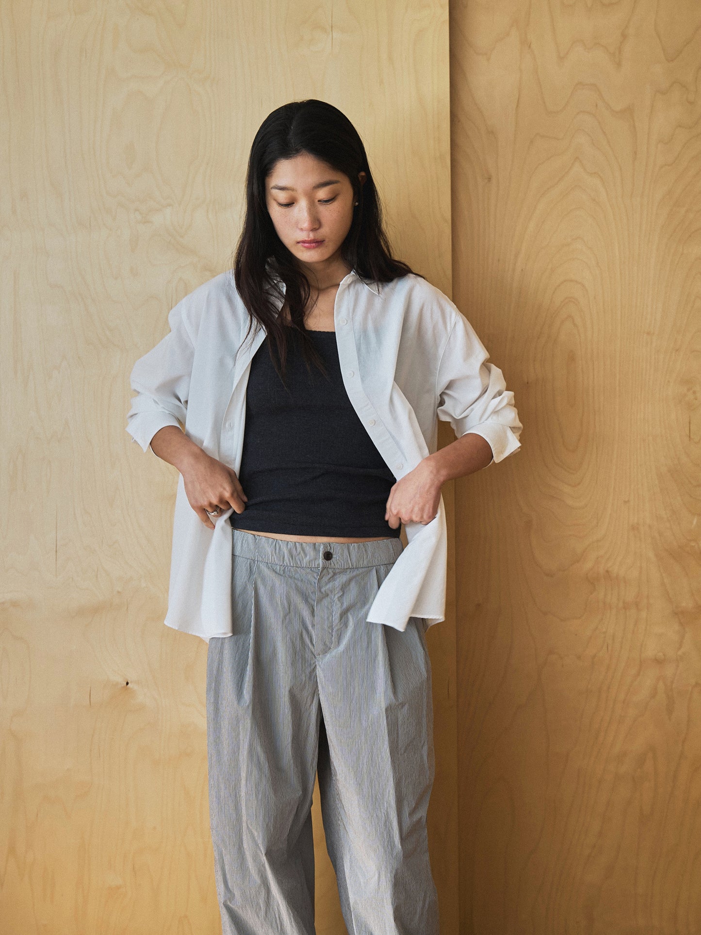 MARTHA LIGHT COTTON SHIRT [ Pure White ]