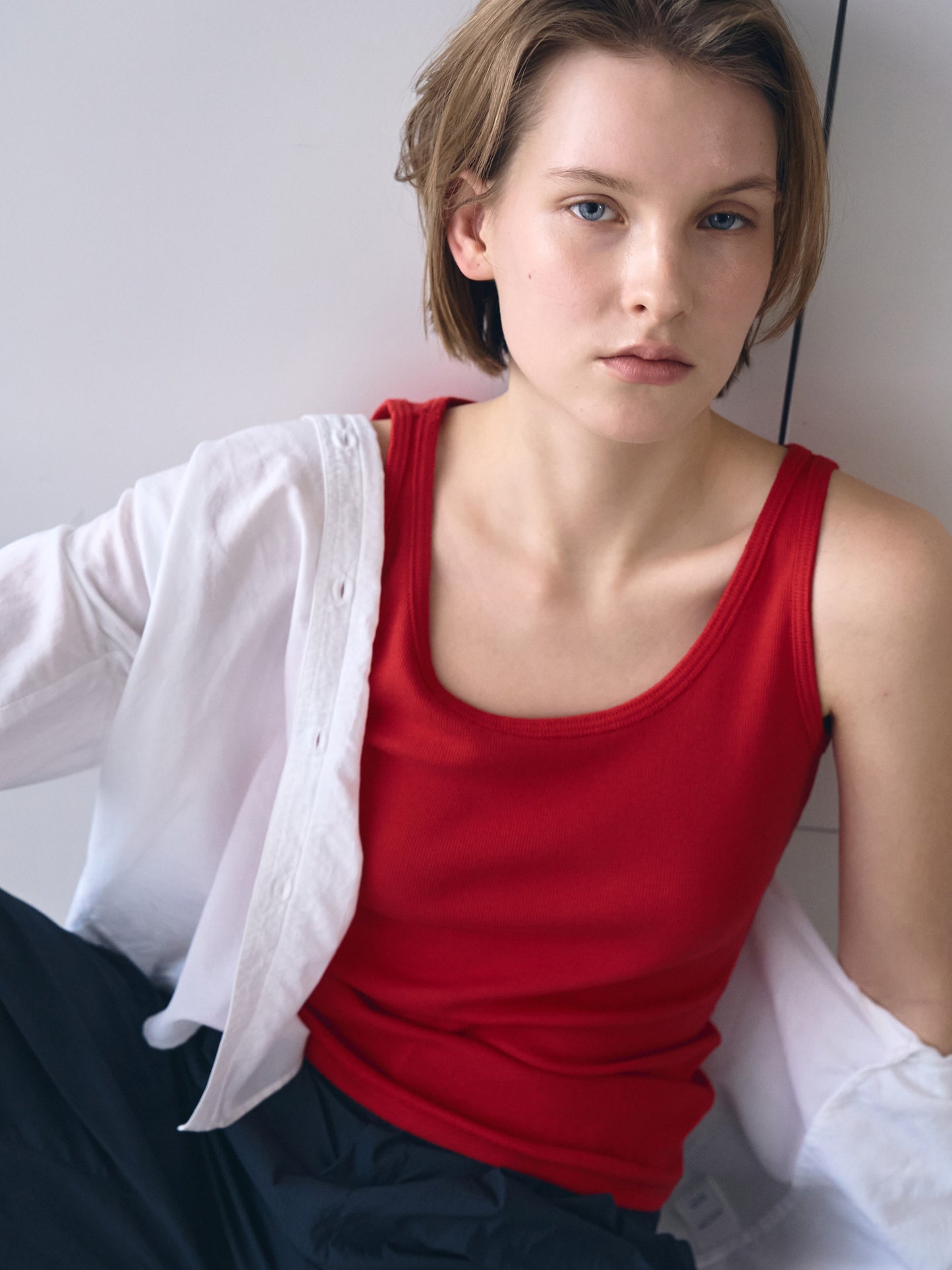 SOFT STRETCH SLEEVELESS [ Rouge ]