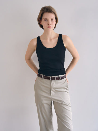 PATRICIA ANKLE PANTS [ Oyster Beige ]