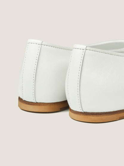 GRACE OPERA FLATS [ Clean White ] Italian Leather